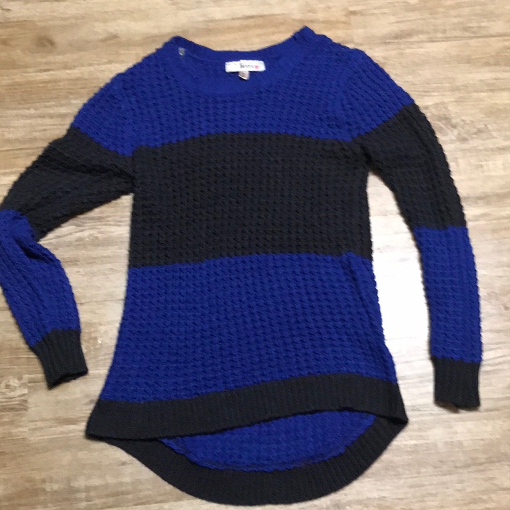 Women’s Large Black and Blue Knit Sweater
